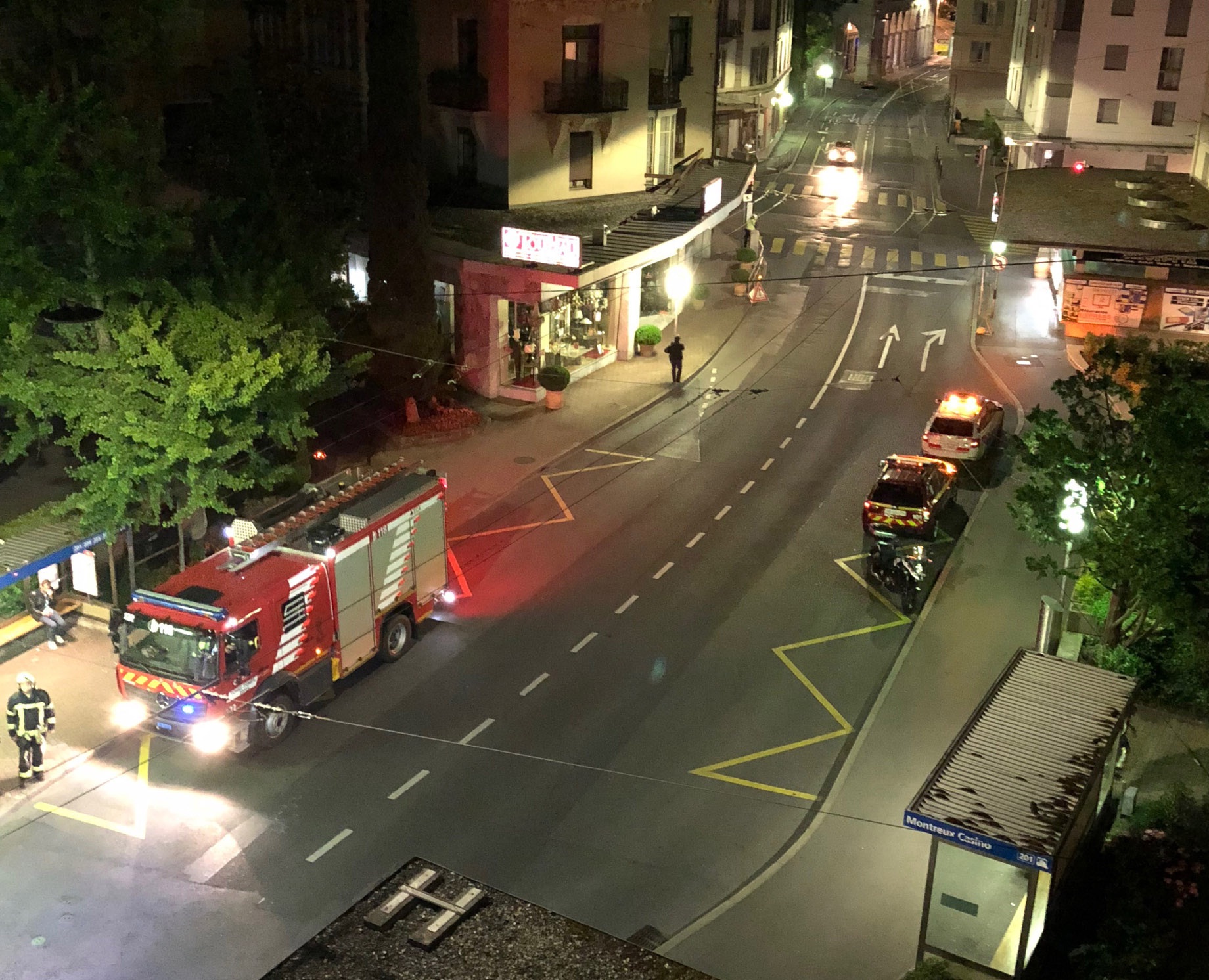 Intervention express des pompiers et de la police hier à Montreux